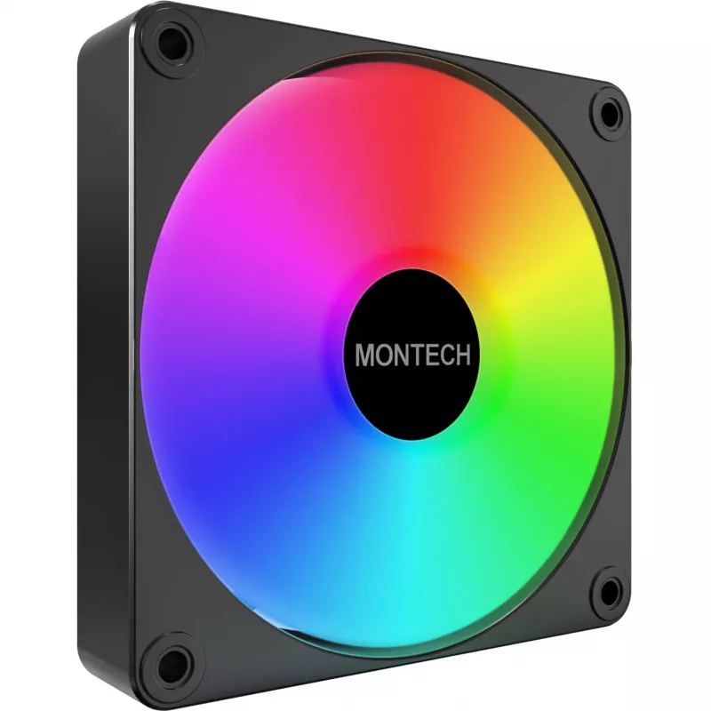 Montech GF120R V2 ARGB datora korpusa ventilatora modulis 12 cm melns 3 gab.