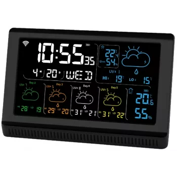 Viedais skaļrunis MANTA MTO200B Windy Melns — Bluetooth un Wi‑Fi bezvadu audio, balss asistenta atbalsts