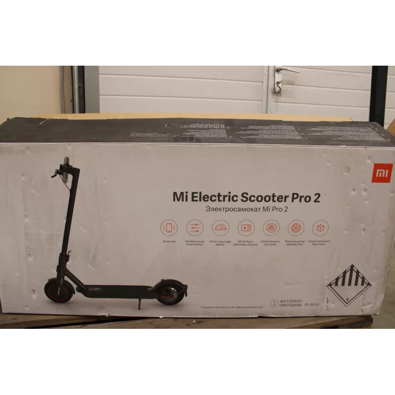 Izpārdošana. Xiaomi Mi Electric Scooter Pro 2 (melns) | Izpārdošana. Xiaomi Mi Electric Scooter Pro 2 | 600 W | 25 km/h | 3 mēneši | Melns | LIETOTS, SKRĀPĒTS, NETĪRS, MAZS PLĪSUMS AIZMUGURĒ