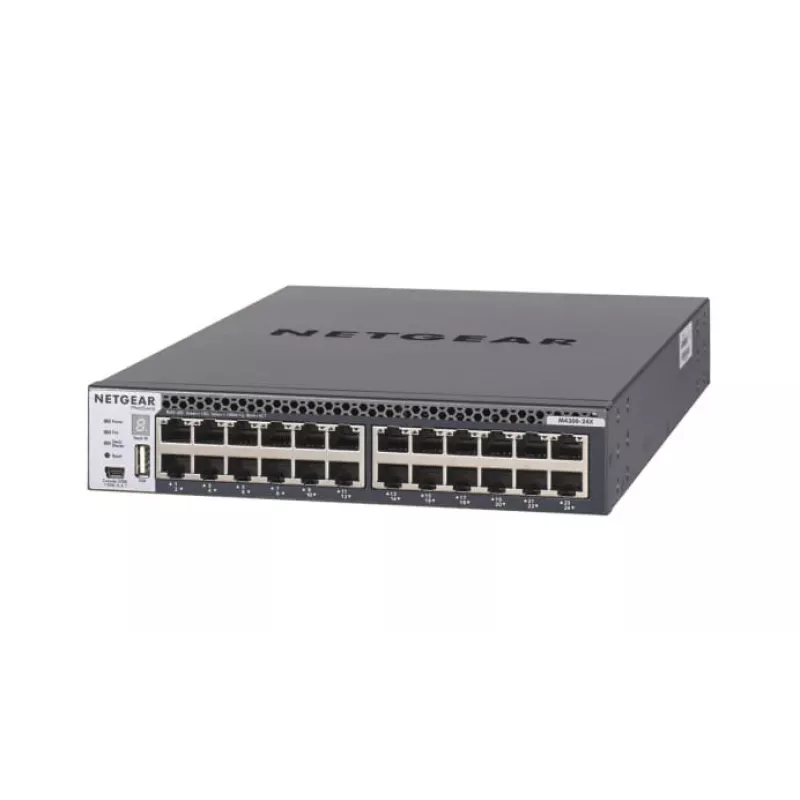 NETGEAR M4300-24X pārvaldīts L3 10G Ethernet (100/1000/10000) 1U melns