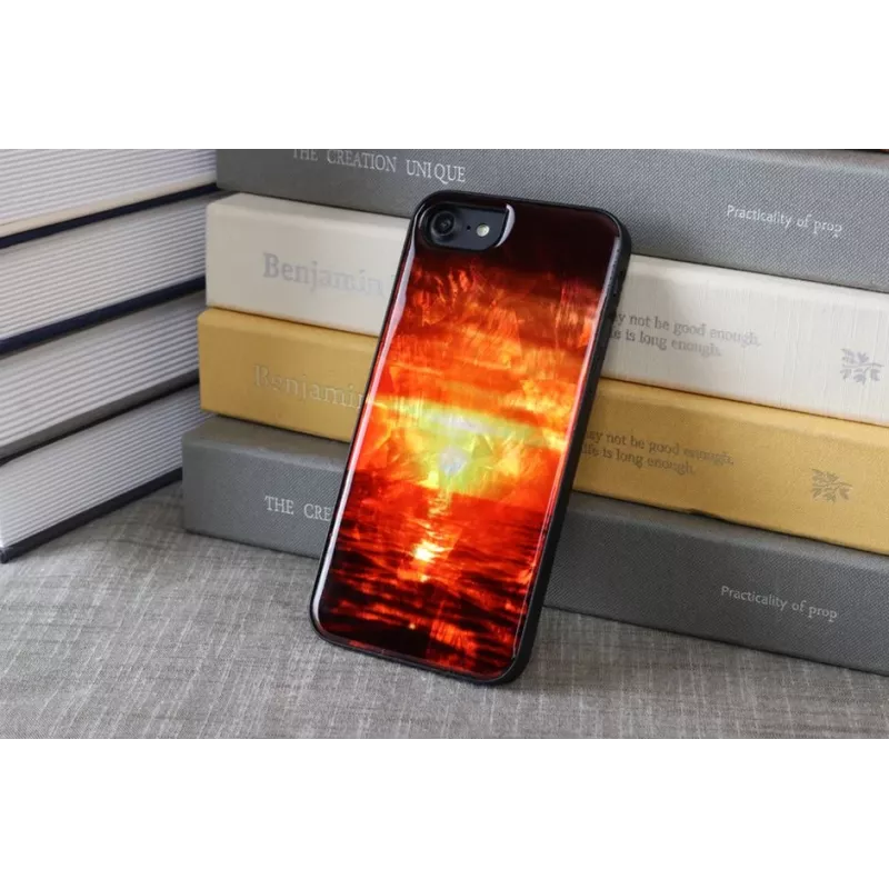 Aizsargājošs telefona maciņš iKins Apple iPhone 8 / 7 — Sunset Melns