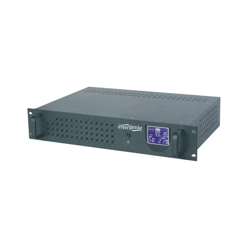 Gembird - UPS plaukts 19'' 3.4U 1500VA, 4xIEC 230V izeja, IEC14 ieeja, RJ11, USB, LCD Line-Interactive 1.5 kVA 900 W 4 kontaktligzdas