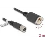 Tīkla kabelis DeLOCK M12 kabelis X-kodēts 8 kontaktu ligzda uz RJ45 ligzdu Cat.6A 2 m melns
