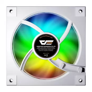 Dzesēšanas ventilators Darkflash DM20 balts 120 mm 3‑pin datora korpusam un CPU dzesēšanai