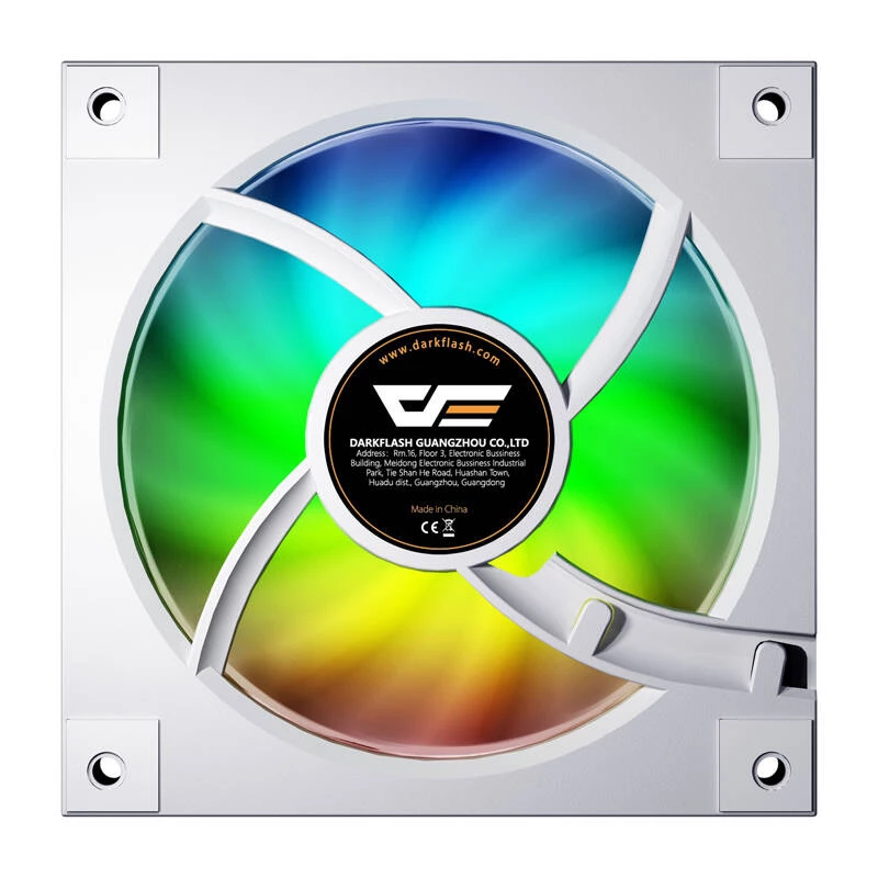Dzesēšanas ventilators Darkflash DM20 balts 120 mm 3‑pin datora korpusam un CPU dzesēšanai