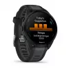 Garmin Forerunner 165 Music - Melns - Sporta pulkstenis ar siksniņu - Silikons - Slānekļpelēks - Plaukstas locītavas izmērs: 126-203 mm - Displejs 3 cm (1,2) (010-02863-30)