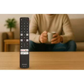 SAVIO universālā TV tālvadības pults RC-15 TCL SMART TV, IR bezvadu, melna, diapazons 10 m