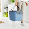 Plastmasas uzglabāšanas konteiners rotho Albula 40 L taisnstūrveida, zils, 40 L ietilpība, pakaramā atvere, 400×358×340 mm