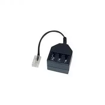 Helos - Telefonadapter - RJ-11 (M) to TAE-NFN (W) - 10 cm - Melna