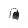Helos - Telefonadapter - RJ-11 (M) to TAE-NFN (W) - 10 cm - Melna