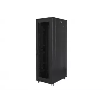 Brīvi stāvoša montāžas skapis LANBERG FF01-8042-23B 42U 19 collu 800×1000 mm Melns, 121 kg kravnesība
