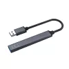 USB centrmezgls SAVIO AK-70, 7 portu USB 3.0, 4 lietojami porti, USB Type-A resursdators, 5 Gbit/s pārsūtīšana, garantija 2 gadi