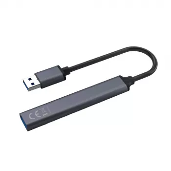 USB centrmezgls SAVIO AK-70, 7 portu USB 3.0, 4 lietojami porti, USB Type-A resursdators, 5 Gbit/s pārsūtīšana, garantija 2 gadi