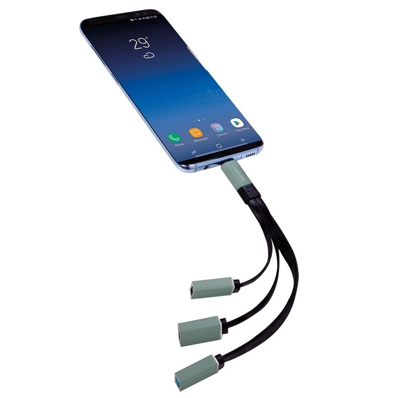 USB-C 3.1 3-portu centrmezgls