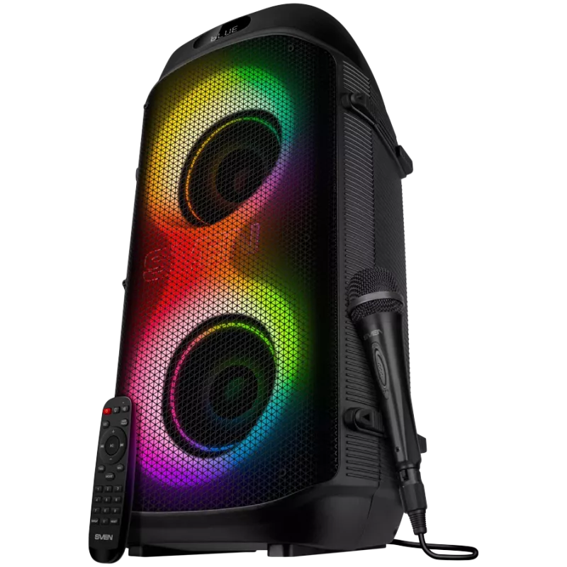 SVEN PS-850, (100W, TWS, Bluetooth, FM, USB, microSD, LED-displejs, 8000mAh)