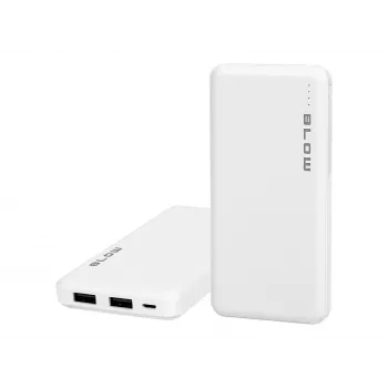 Pārnēsājams lādētājs ārējais akumulators BLOW PB10A 10000mAh (37Wh), 2x USB-A izejas, 22.5W kopējā, Micro‑USB ieeja, polimēra baterija