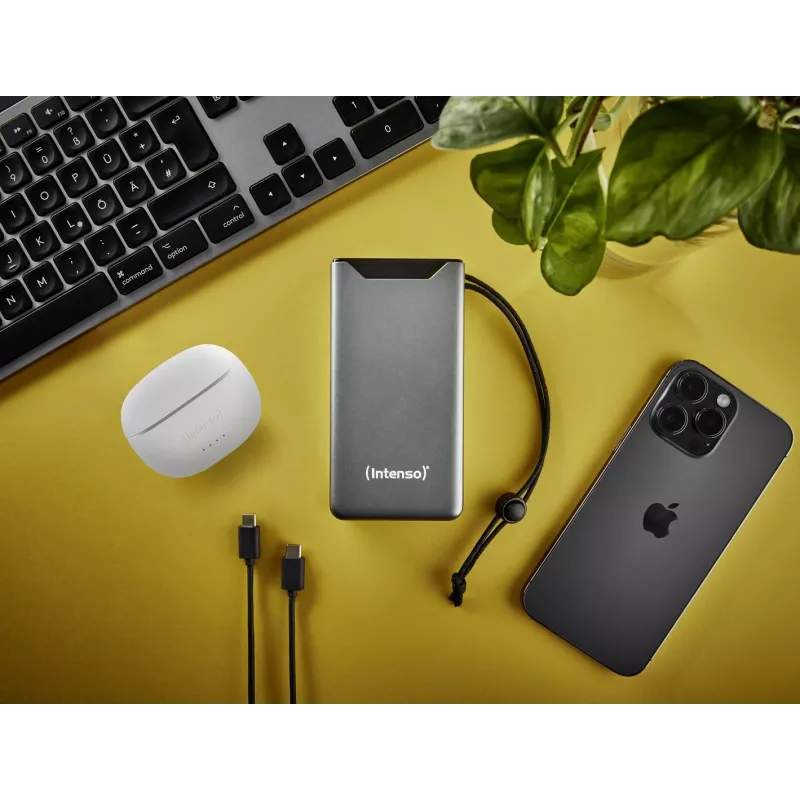 Ārējais akumulators INTENSO 7332054 — 20000 mAh, PD 3.0 & QC 3.0, 20 W, USB-A + USB-C, pelēks