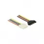 Iekšējais strāvas kabelis DeLOCK 60140 1 m SATA 15-pin Molex 4-pin