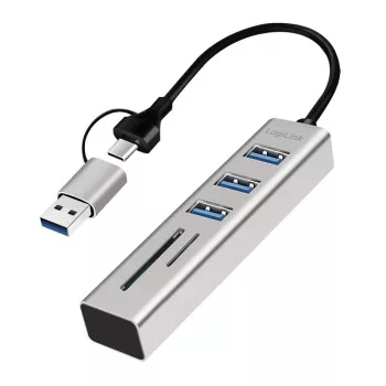 USB3.0 centrmezgls USB-A, SD/microSD slots, 2in1