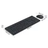 Bezvadu tastatūras un peles komplekts WKM-100 melns