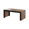 Kafijas galds Cama Meble MILA 120x60x50 cm Wotan ozola virsma, melns rāmis