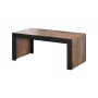 Kafijas galds Cama Meble MILA 120x60x50 cm Wotan ozola virsma, melns rāmis