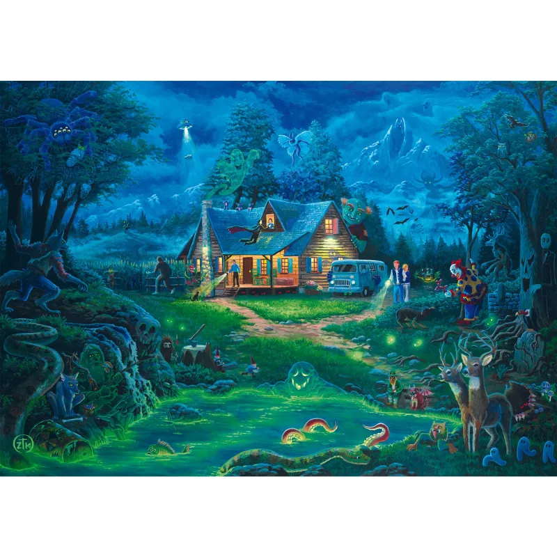 Puzle Schmidt Spiele Zac Kinkade The Haunted House 1000 gabali, gatavais izmērs aptuveni 68 x 48 cm