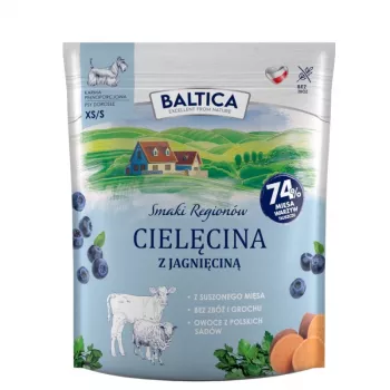 BALTICA regional flavours Small breeds Veal with lamb - sausā suņu barība - 1kg
