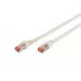 DIGITUS Professional - Patch-Cable - RJ-45 (M) uz RJ-45 (M) - 10,0m - SFTP - CAT 6 - IEEE 802,3 - Bez halogēna, Lieta, Bez aizķeršanās - Balts (DK-1644-100/WH)