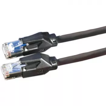 DTWYLER ielāpu vads Cat.6 E klase S/FTP CU 7702 flex LSOH Hirose TM21 melns 2m