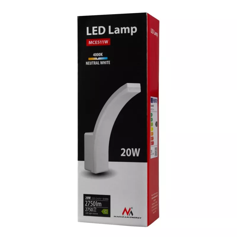 LED lampa MCE511 W 20W IP65 4000K