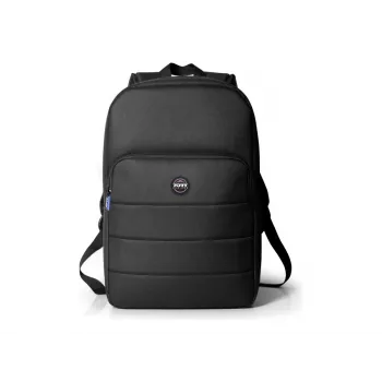 Mugursoma Port Designs ECO PORTLAND II 40,6 cm (16 collu) klēpjdatoriem, vienkrāsaina melna, 1 priekšējā kabata, 360 g
