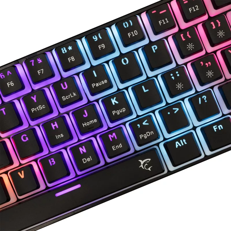 Spēļu tastatūra White Shark GK-2202 Ashiko 2 melna/sarkana ASV izkārtojums