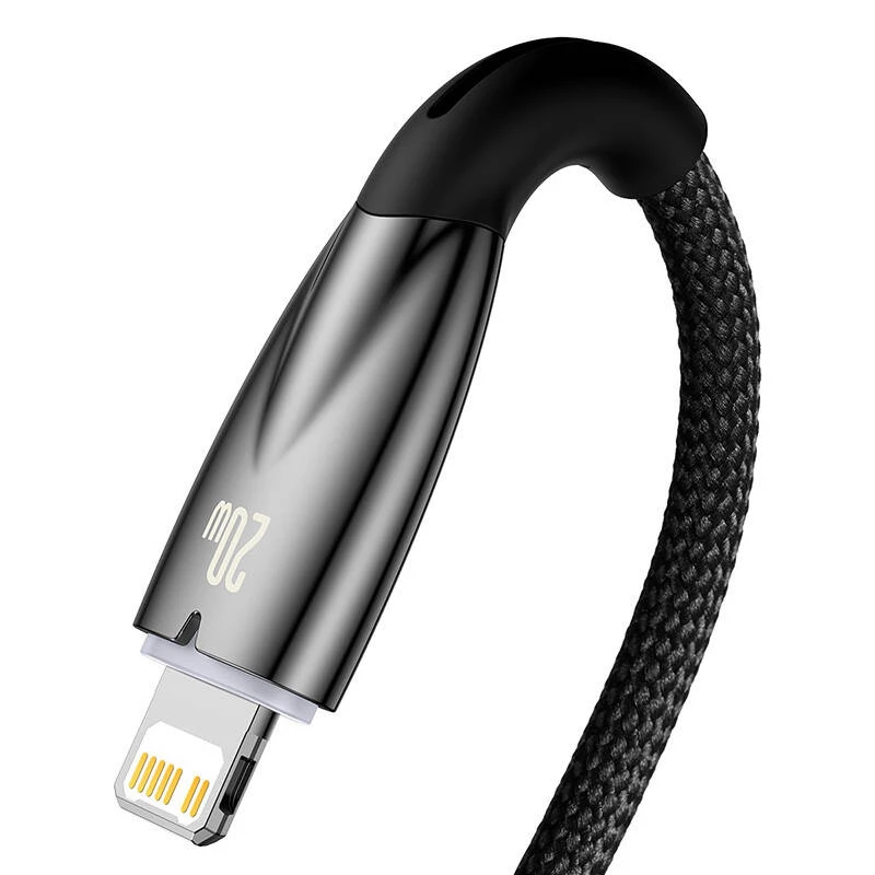 USB-C uz Lightning vads Baseus Glimmer 20W, 2 m — Ātra uzlāde un datu pārsūtīšana