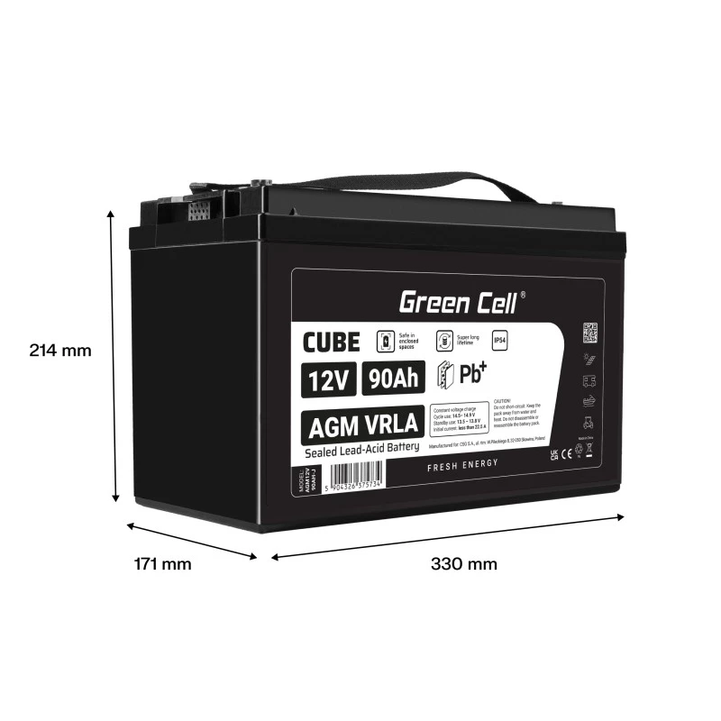 Baterija AGM VRLA 12V 90Ah IP54