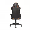 Spēļu krēsls GEMBIRD GC-SCORPION-04X melni oranžs, ergonomisks dizains, regulējama sēdpozīcija, augsta atzveltne