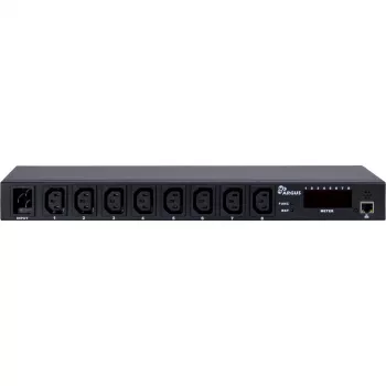 Inter-Tech SW-0816 strāvas sadales bloks (PDU) 8 maiņstrāvas ligzdas, melns