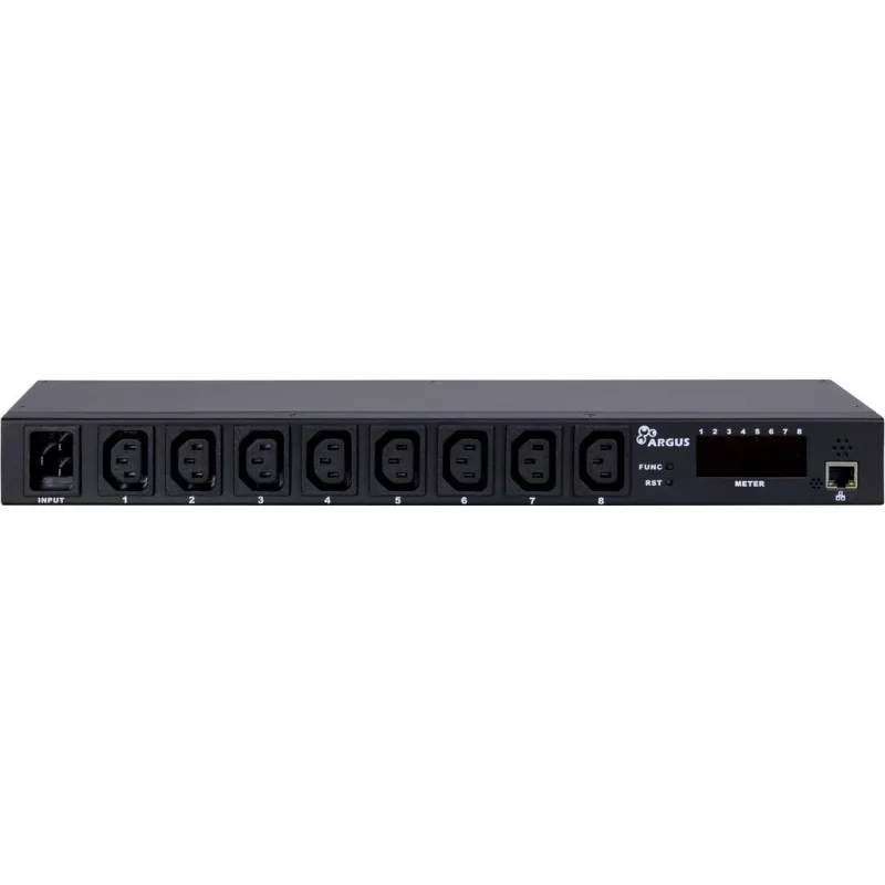 Inter-Tech SW-0816 strāvas sadales bloks (PDU) 8 maiņstrāvas ligzdas, melns