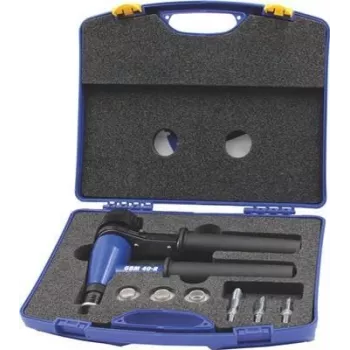 Aklo kniežu uzgriežņu instruments GESIPA GBM 40‑R ar sprauslu un stieņiem M5/M6/M8/M10 futrālī