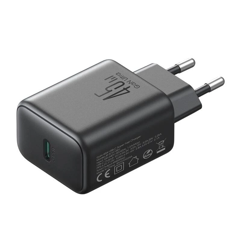 Joyroom lādētājs JR-TCG13 45W GaN melns (EU)