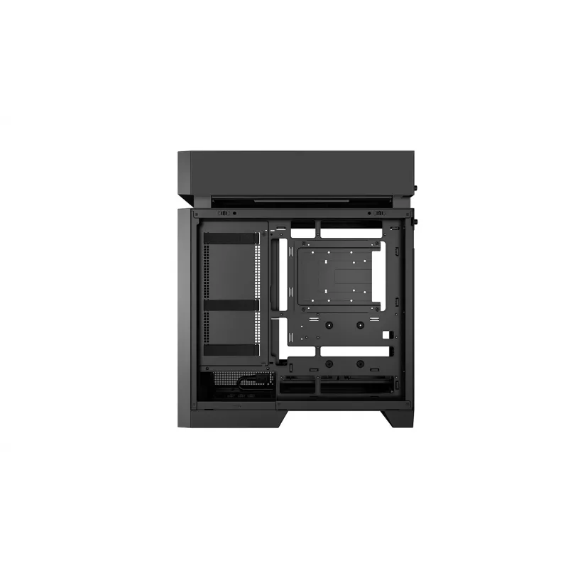 PC korpuss DeepCool CL660 Melns — ATX/Micro-ATX/Mini-ITX, rūdītais stikls, 2x3,5 collu + 1x2,5 collu, priekšā 140 mm, augšā/aizmugurē 120-140 mm