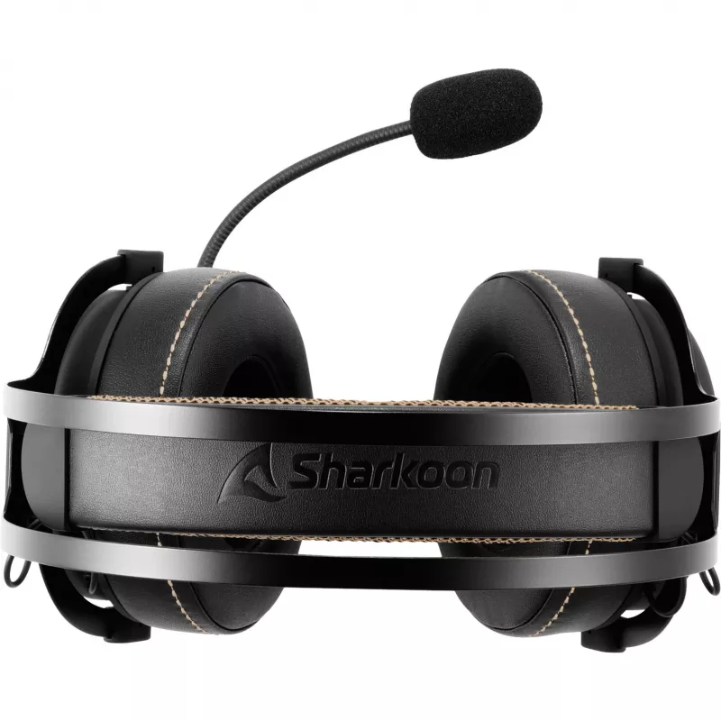 Sharkoon SKILLER SGH50 austiņas ar vadu, galvas lentes tipa, spēlēm, melnas