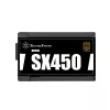 SilverStone SST-SX450-B - barošanas bloks (iekšējs) - ATX12V 2.4/ SFX12V - 80 PLUS Bronze - AC 90-265 V - 450 Watt - aktīvs PFC - melns