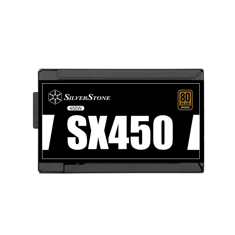 SilverStone SST-SX450-B - barošanas bloks (iekšējs) - ATX12V 2.4/ SFX12V - 80 PLUS Bronze - AC 90-265 V - 450 Watt - aktīvs PFC - melns