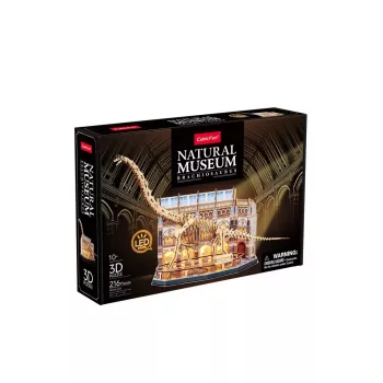3D LED Puzzle Dante CubicFun NatMus Brachiosaurus 05447 – izglītojošs saliekamais modelis ar LED gaismu