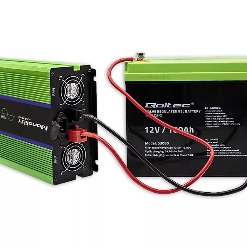 Qoltec Monolith strāvas adapteris Auto 5000 W zaļš