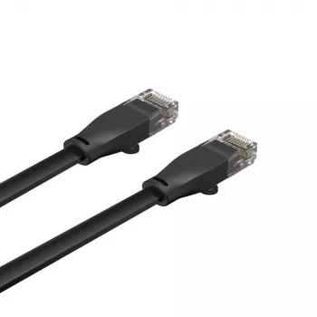 Ethernet kabelis Unitek Cat6 UTP RJ45 3 m, Gigabit, 250 MHz, melns, ciets vads, PVC apvalks