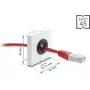 Kabeļu caurejošais ieliktnis DELOCK Easy 14 mm diametrs modelis 91071 kabeļu izvadīšanai un galda ieliktnis