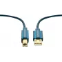 ClickTronic 1,8 m USB 2.0 A/B vīr.-vīr. 1,8 m USB A USB B zils USB kabelis (70096)