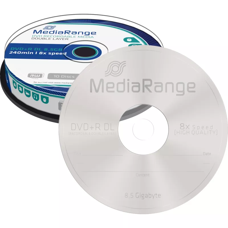 DVD+R DL MediaRange MR466 8,5 GB 10 gab.